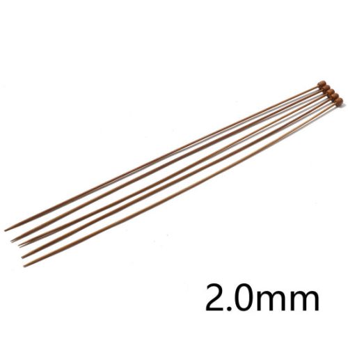 2-10mm Bamboo Straight Knitting Needles 35cm - Image 14