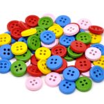 20 x Mixed Colours Wood Buttons 15mm 4 hole +$1.99