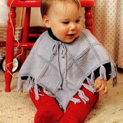 Baby Poncho 3 - 9 Months 000-0 Knit Kit