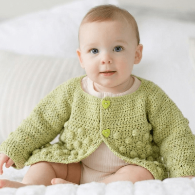 Baby Bubble Cardigan Crochet Pattern