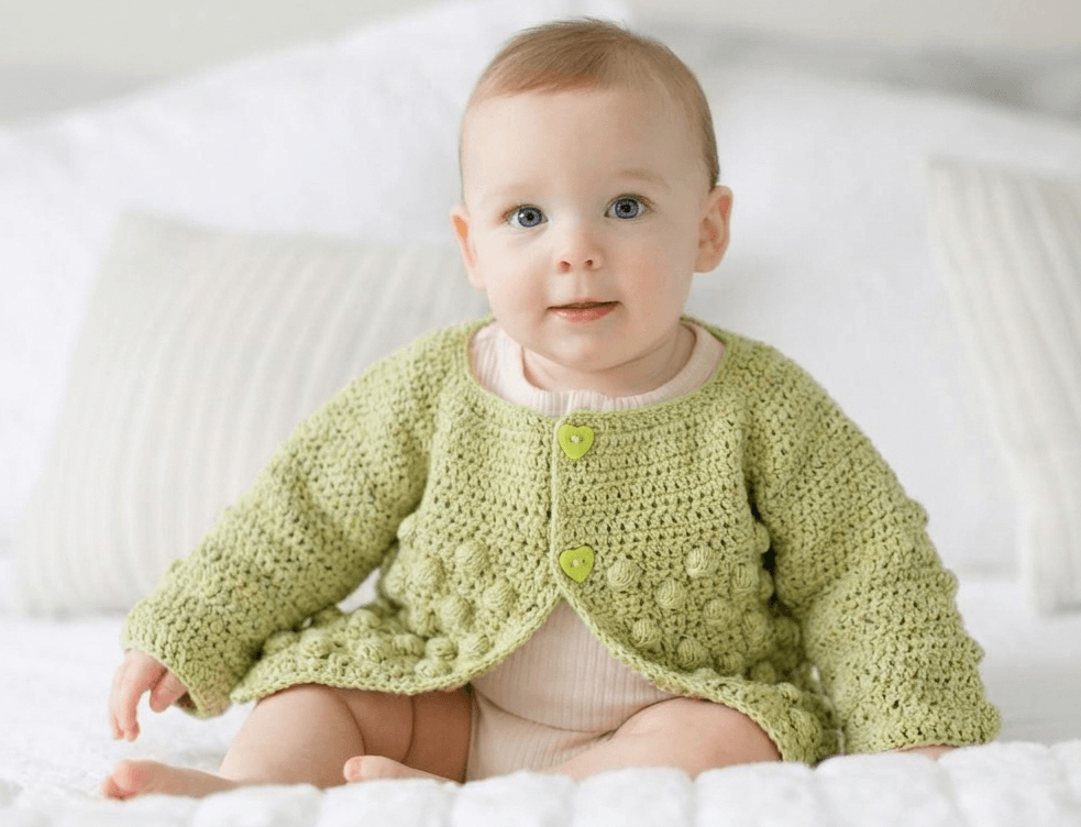 Baby Bubble Cardigan Crochet Pattern