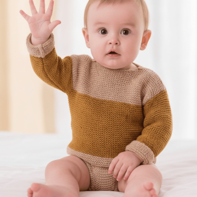 Baby Jumper Beginning Knitting 5ply Pattern