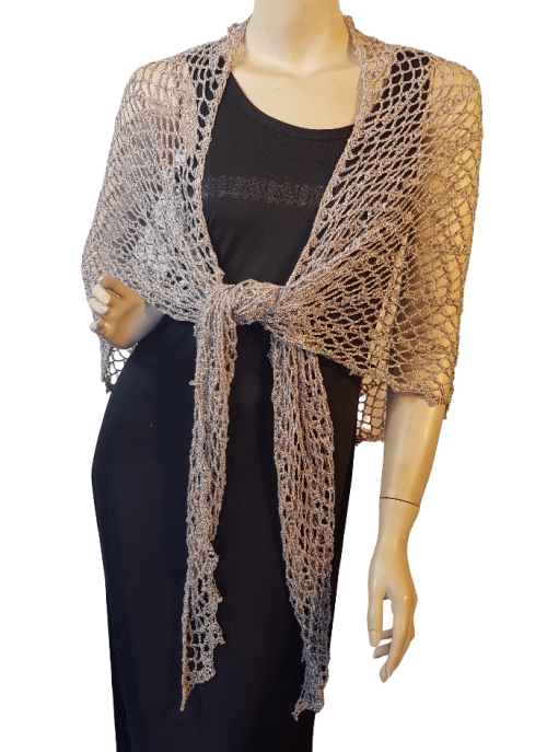 Beginner Crochet Sparkle Triangle Shawl Kit - Image 3