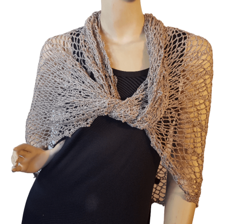 Beginner Crochet Sparkle Triangle Shawl Kit - Image 5