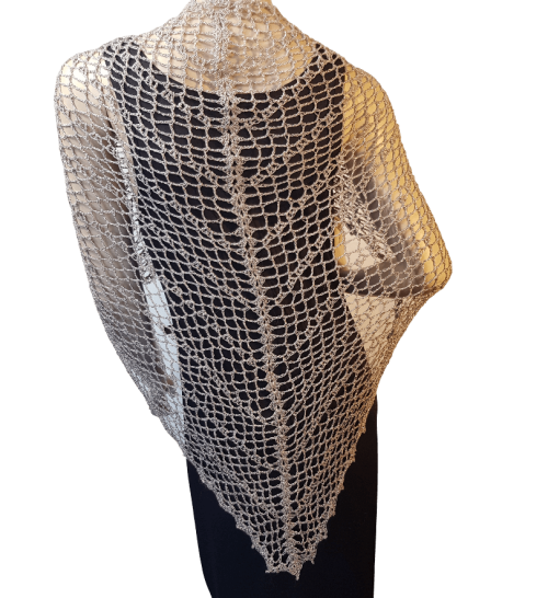 Beginner Crochet Sparkle Triangle Shawl Kit - Image 4