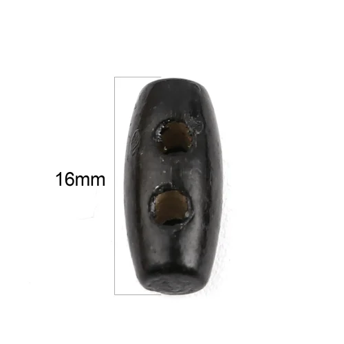 Small Wood Toggle Buttons Black or Cream 6 pack - Image 6
