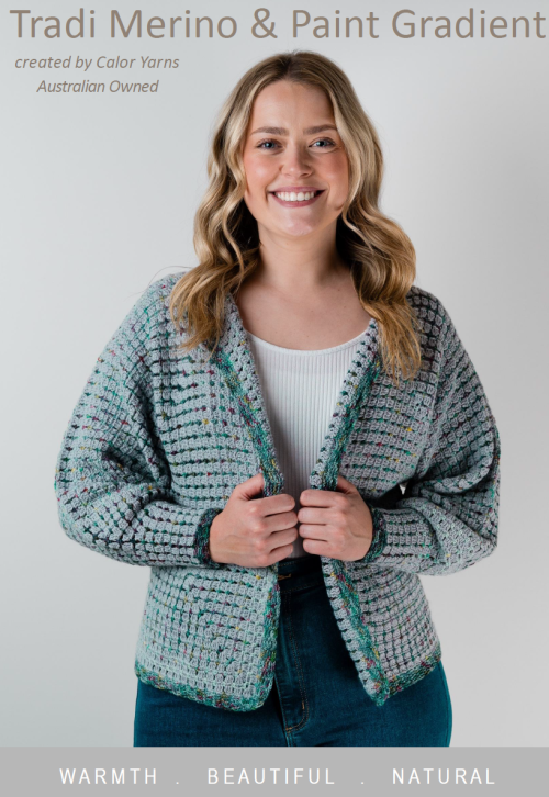 Gradient Hex Jacket Crochet E-Pattern