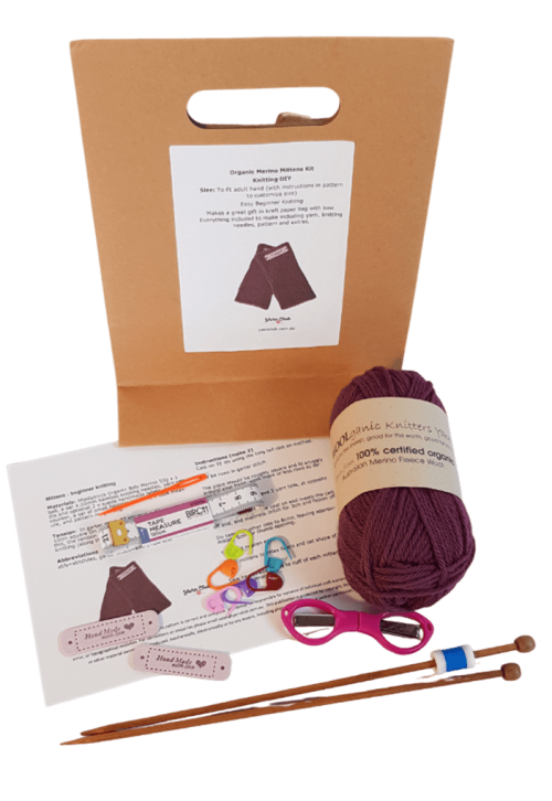 Knit Mittens DIY Gift Kit