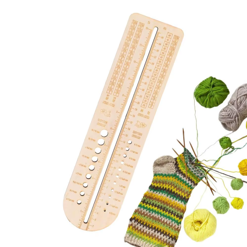 Multifunction Wood Sock Ruler