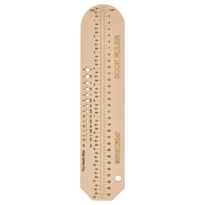 Multifunction Wood Sock Ruler