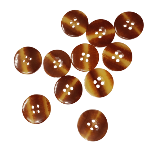 Tortoise Shell Styled Acrylic 2 hole Buttons 18mm