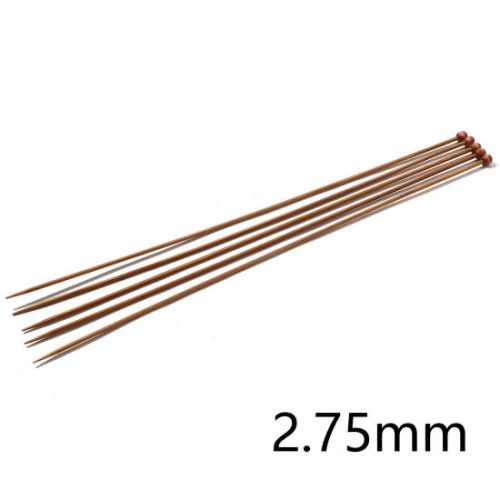 2-10mm Bamboo Straight Knitting Needles 35cm - Image 12