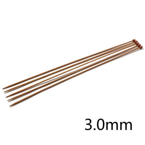 2-10mm Bamboo Straight Knitting Needles 35cm - Image 11