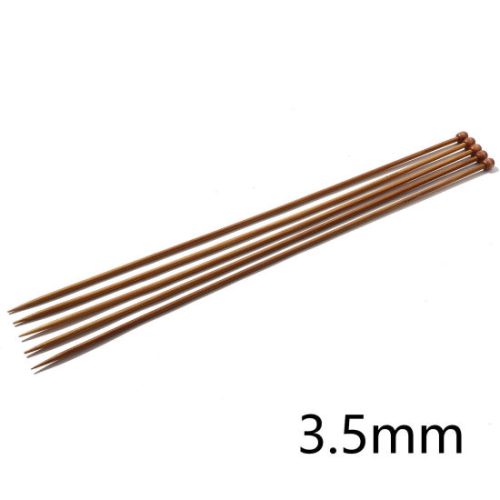 2-10mm Bamboo Straight Knitting Needles 35cm - Image 10