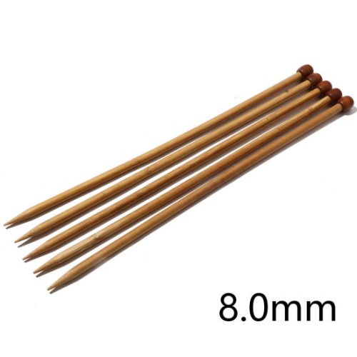 2-10mm Bamboo Straight Knitting Needles 35cm - Image 4