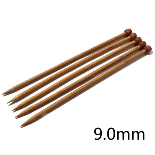 2-10mm Bamboo Straight Knitting Needles 35cm - Image 3