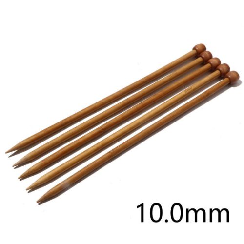 2-10mm Bamboo Straight Knitting Needles 35cm - Image 2