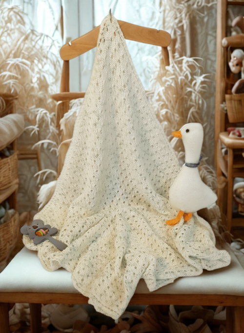 Beginner Knit Baby Blanket DIY Gift Kit