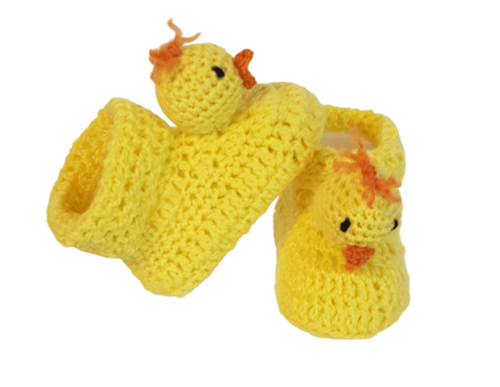 Crochet Chick Baby Booties Boxed Kit - Image 3