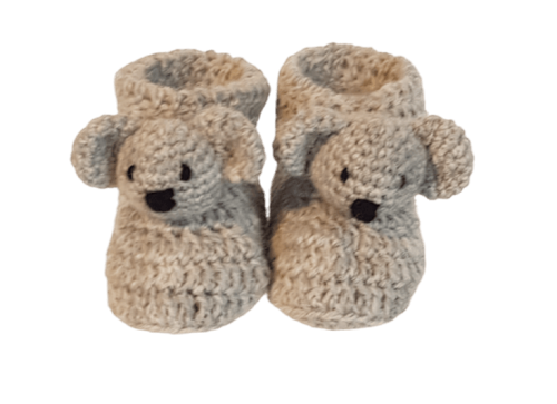 Crochet Koala Baby Booties Boxed Kit - Image 5