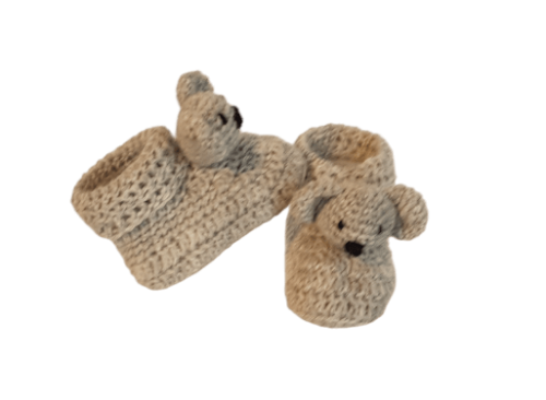 Crochet Koala Baby Booties Boxed Kit - Image 4