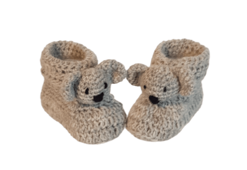 Crochet Koala Baby Booties Boxed Kit