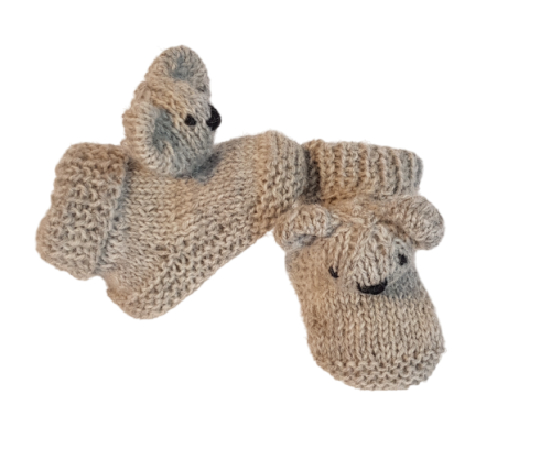 Knitted Koala Baby Booties Boxed Kit - Image 5