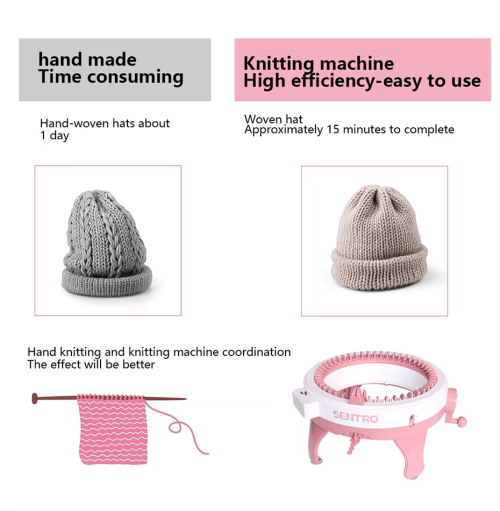 Sentro 48 Needle Knitting Machine + 4 Skiens Yarn + Free Shipping - Image 4