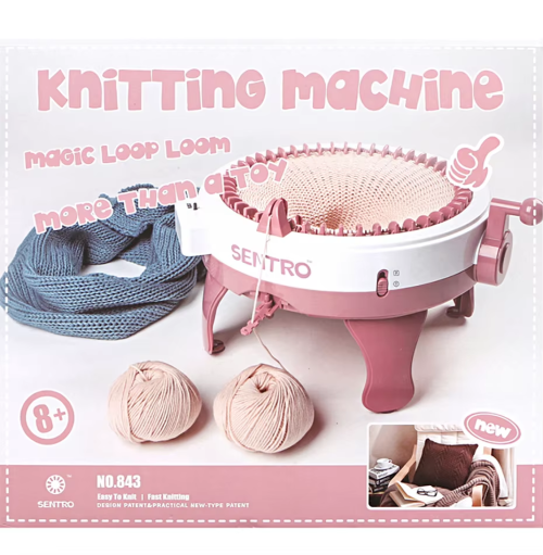 Sentro 48 Needle Knitting Machine + 4 Skiens Yarn + Free Shipping