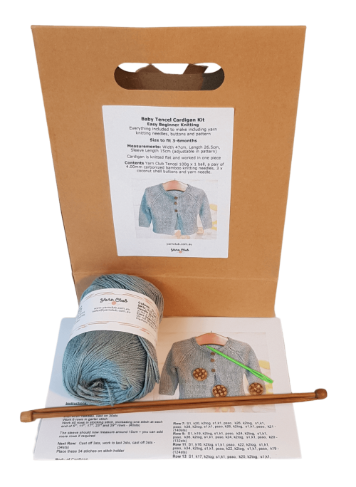 Baby Tencel Cardi Beginner Knit Gift Kit - Image 9
