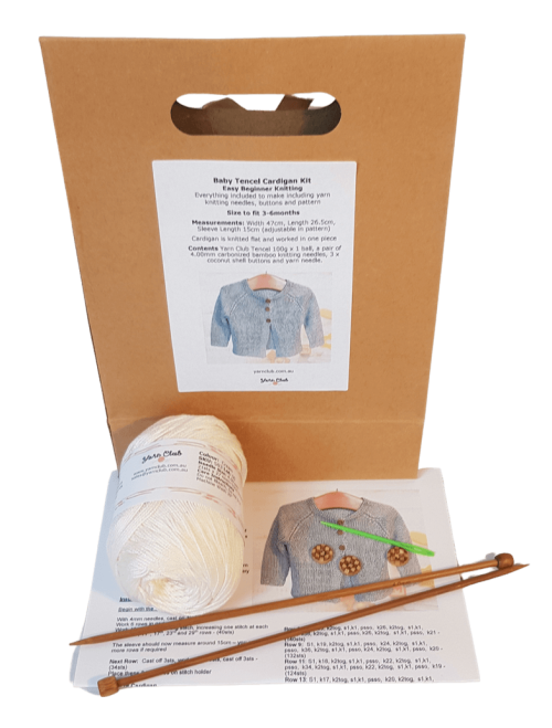 Baby Tencel Cardi Beginner Knit Gift Kit - Image 10