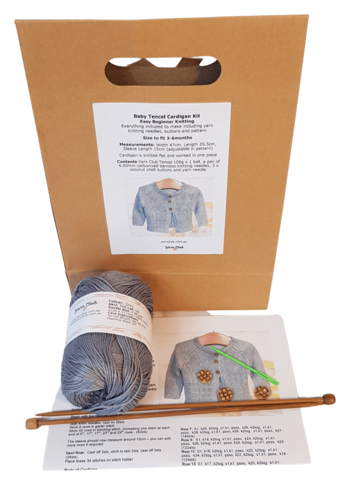 Baby Tencel Cardi Beginner Knit Gift Kit - Image 11