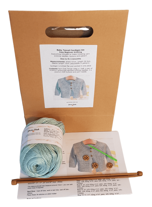 Baby Tencel Cardi Beginner Knit Gift Kit - Image 12