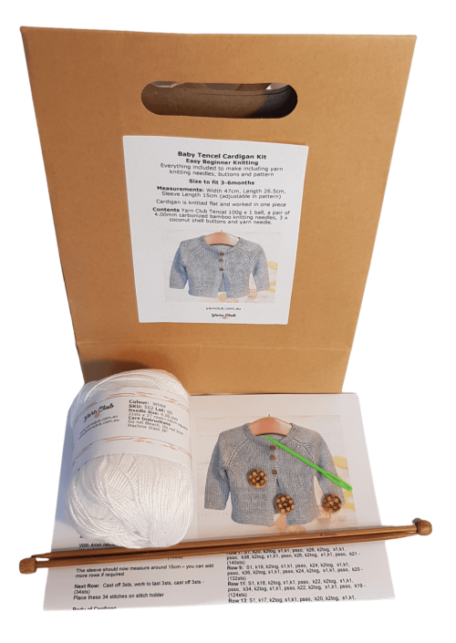 Baby Tencel Cardi Beginner Knit Gift Kit - Image 14