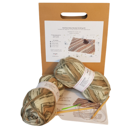 Bushland Baby Blanket Beginner Knit Kit - Image 4