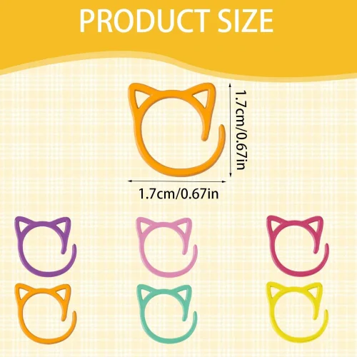 Universal Metal Cat Stitch Markers - Image 2