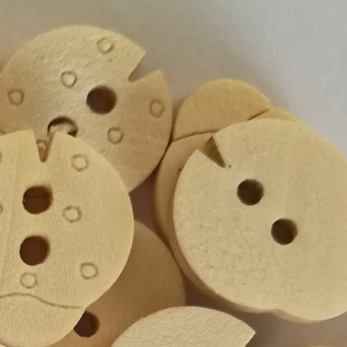 5 x Wood Ladybeetle Buttons - Image 2