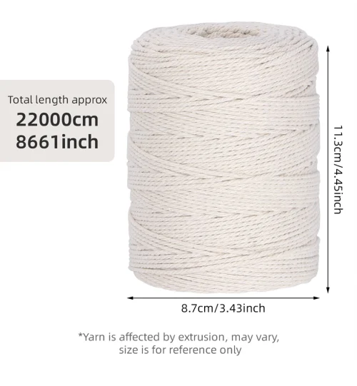 Beige Macrame Rope 2mm 480 metres - Image 6