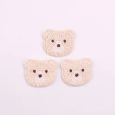 Applique Patch Teddy Face Cream