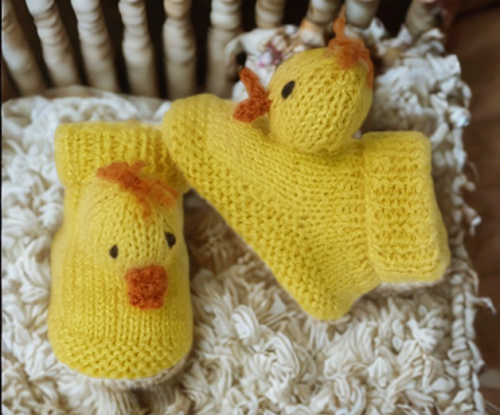 Baby Chick Booties Knitting E-Pattern - Image 2