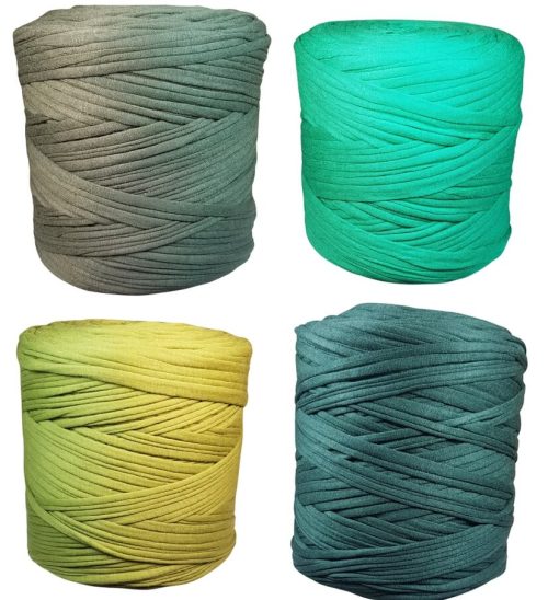 T Shirt Yarn Green Shades