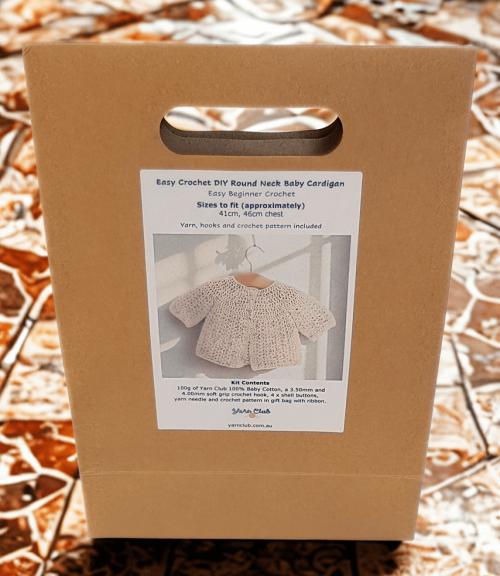 Easy Crochet Round Neck Baby Cardi Gift Kit - Image 5