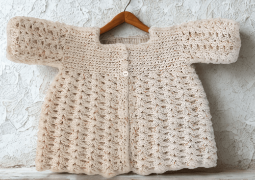 Easy Crochet Square Neck Baby Cardi Gift Kit - Image 4