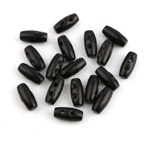 Small Wood Toggle Buttons Black or Cream 6 pack - Image 7