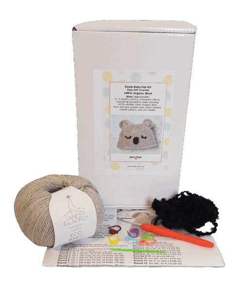 Koala Baby Hat Crochet Kit - Image 2