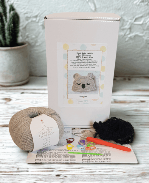 Koala Baby Hat Crochet Kit - Image 4