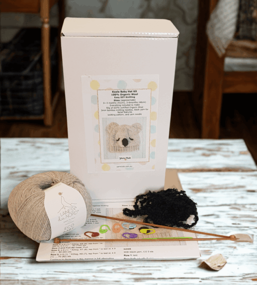 Koala Baby Hat Knitting Kit - Image 3