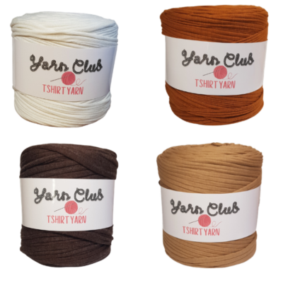 T Shirt Yarn Cream & Brown Shades