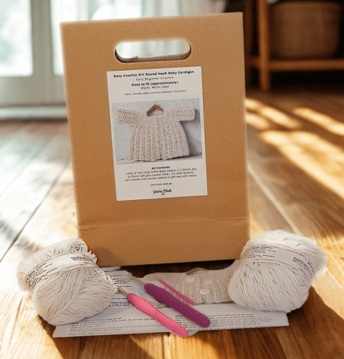 Easy Crochet Square Neck Baby Cardi Gift Kit - Image 5
