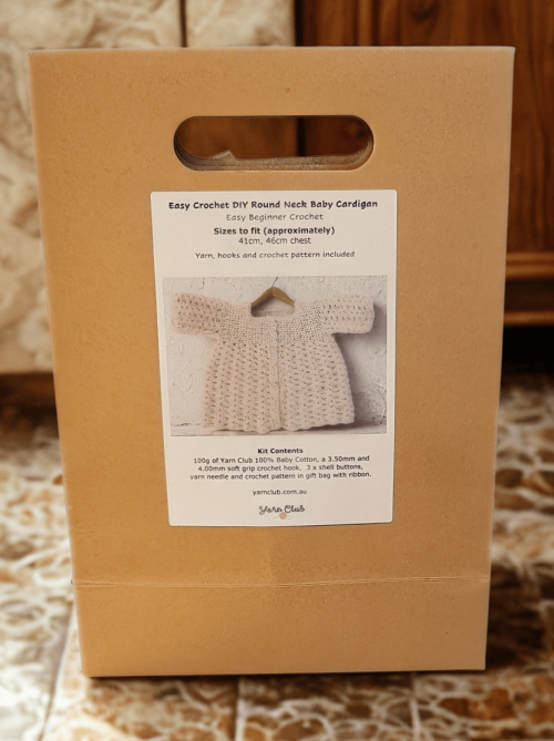 Easy Crochet Square Neck Baby Cardi Gift Kit - Image 3
